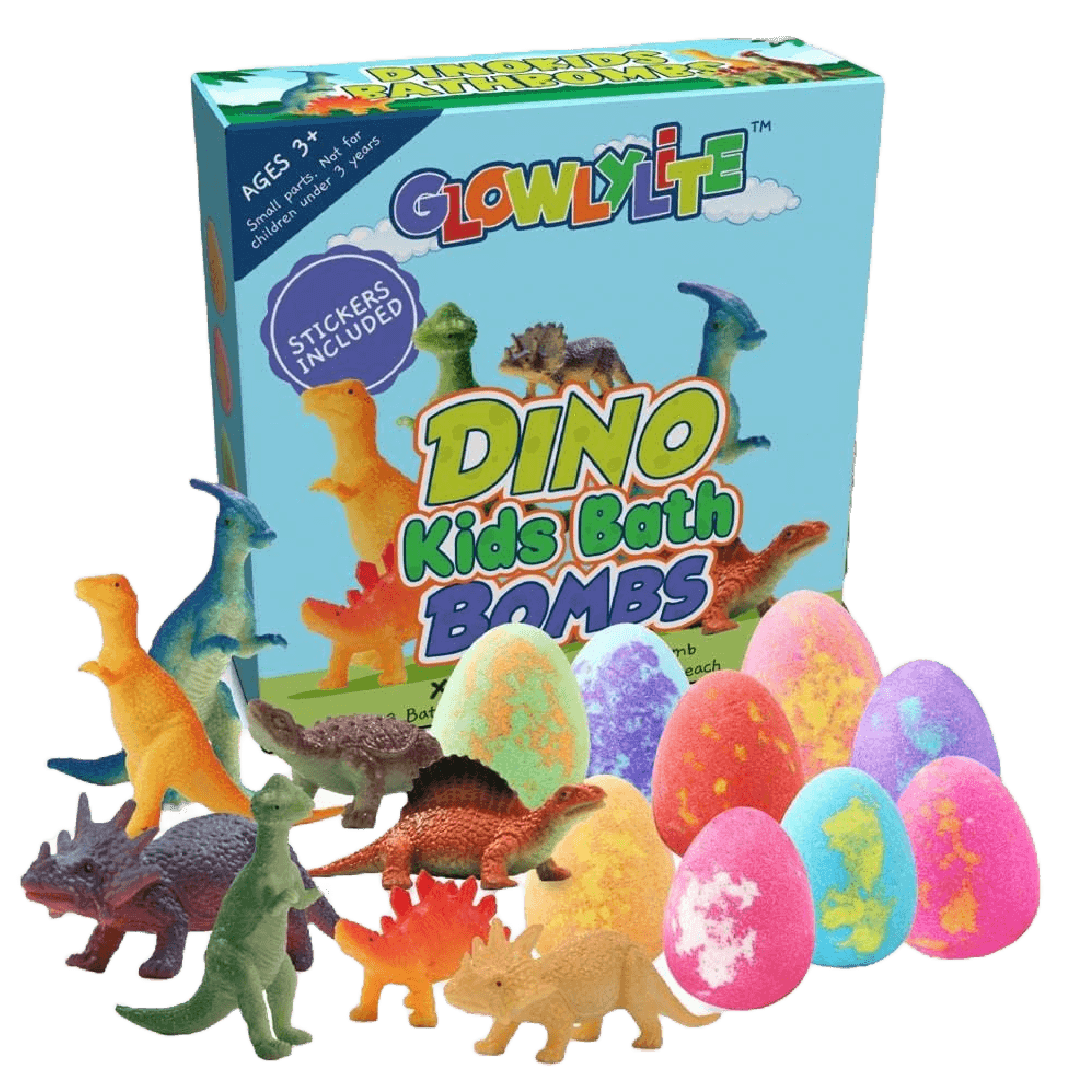 Dinosaur egg bath bombs